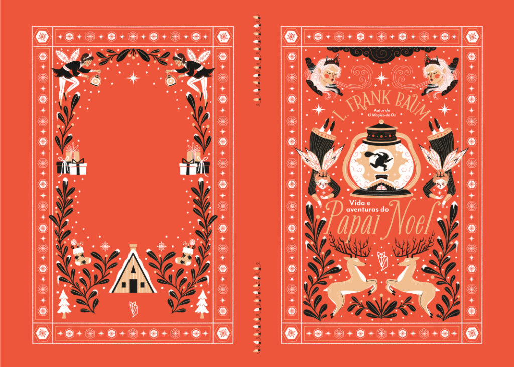 book cover for the life and adventures of santa claus